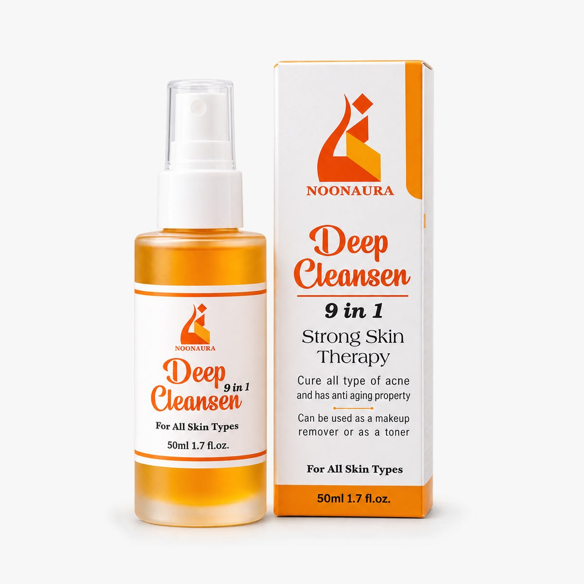 NOONAURA Deep Cleanser – 9-in-1 Strong Skin Therapy Formula | 50ml
